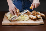 Deiss PRO Citrus Lemon Zester & Cheese Grater — Parmesan Cheese, Lemon, Ginger, Garlic, Nutmeg, Chocolate, Vegetables, Fruits - Razor-Sharp Stainless Steel Blade + Protect Cover - Dishwasher Safe