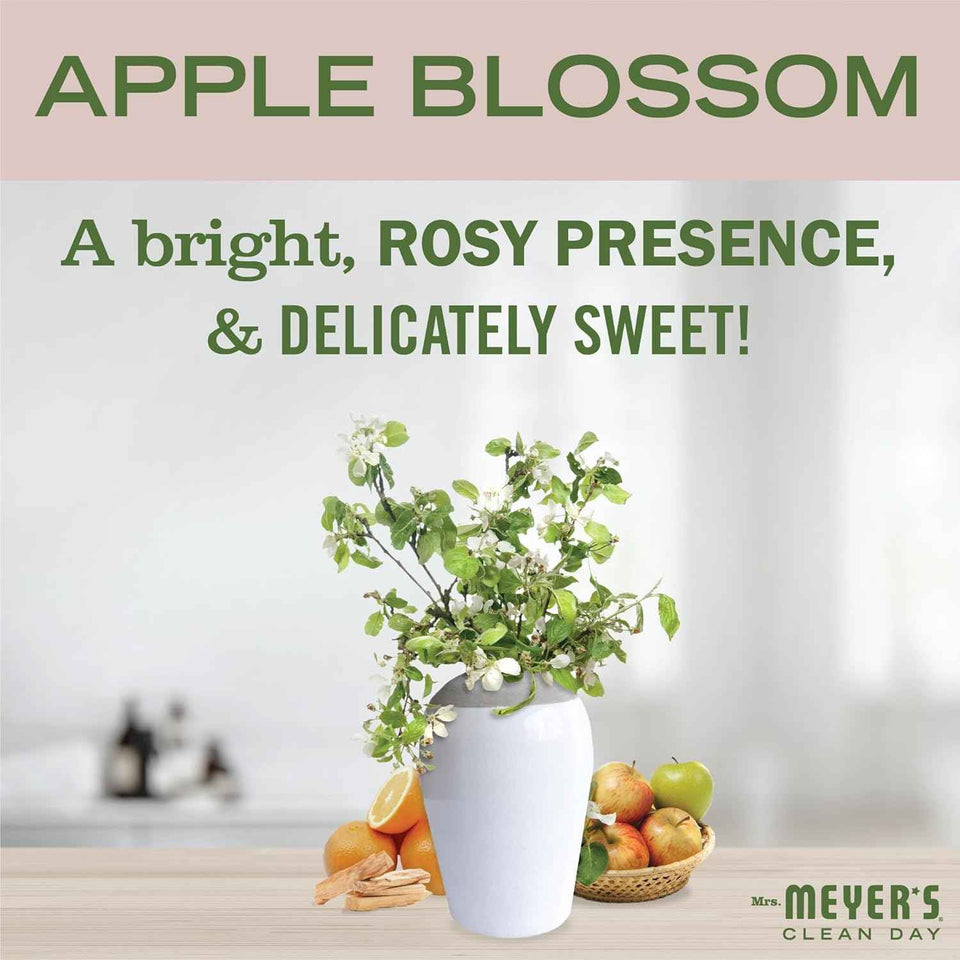 Mrs. Meyer's Apple Blossom Vinegar Gel Cleaning Spray, 16 Fl Oz, No-Rinse Formula, Bathroom Use