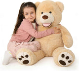 MaoGoLan Giant Teddy Bear 4 Feet,Adorable and Cuddly Big Bear Stuffed Animal 47", Classic Teddy Bear Plush Gift Decoration for Baby Shower,Party,Birthday,Valentines Day,Tan