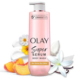 olay super serum body wash for extra dry skin 18.5 fl oz with 5+ ingredient serum complex