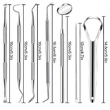 7pcs Professional Dental Tools Kit, Stainless Steel Tooth Scraper, Plaque Tartar Cleaner, Personal and Pets Use