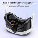 VZNEK Face Cover Pad for Oculus Quest 3, Sweat-Proof PU Foam Cushion for Meta Quest 3, Compatible with Oculus Quest 3 Original Spacer (for Quest 3)