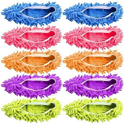 microfiber mop slippers shoes set for men women kids comfortable soft washable reusable free size fits most shoes