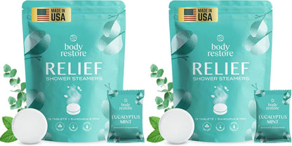 Body Restore Shower Steamers Eucalyptus Aromatherapy 15 Pack