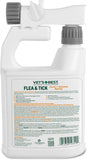 Vet's Best Natural Flea and Tick Yard and Dog Kennel Spray, Plant Safe Tick Spray for Yard with Ready-to-Use Hose Attachment, Mosquito Repellent with Natural Oils, Flea Prevention for Dogs, 32 oz