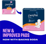 carefree maxi overnight pads with wings 28ct feminine care protection