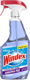 Windex Glass and Window Cleaner Spray Bottle, Ammonia Free, Packaging Designed to Prevent Leakage and Breaking, Surface Cleaning Spray, Crystal Rain Scent, 23 Fl Oz