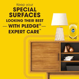 Pledge expert care wood wipes in lemon scent, 24 count for convenient wood surface cleaning and polishing