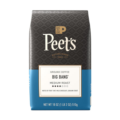 Peet's Coffee, Medium Roast Ground Coffee, 100% Arabica Coffee - Big Bang 18 Ounce Bag