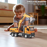 oanmyjjo children's die-cast metal excavator model with sound and light for boys 3-5 years