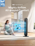 Dreo Tower Fan for Bedroom, Smart Oscillating Quiet Floor Fans, Standing Bladeless Fan with Remote and WiFi Voice Control, 4 Modes, 4 Speeds, 8H Timer, 28dB, Works with Alexa/Google