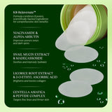 JiYu Toning Polish Pads - Korean Skincare for Dark Spots, Wrinkles & Dull Skin - Hydrating Facial Treatment with Snail Mucin, Niacinamide, Peptides & Centella - 100 Count