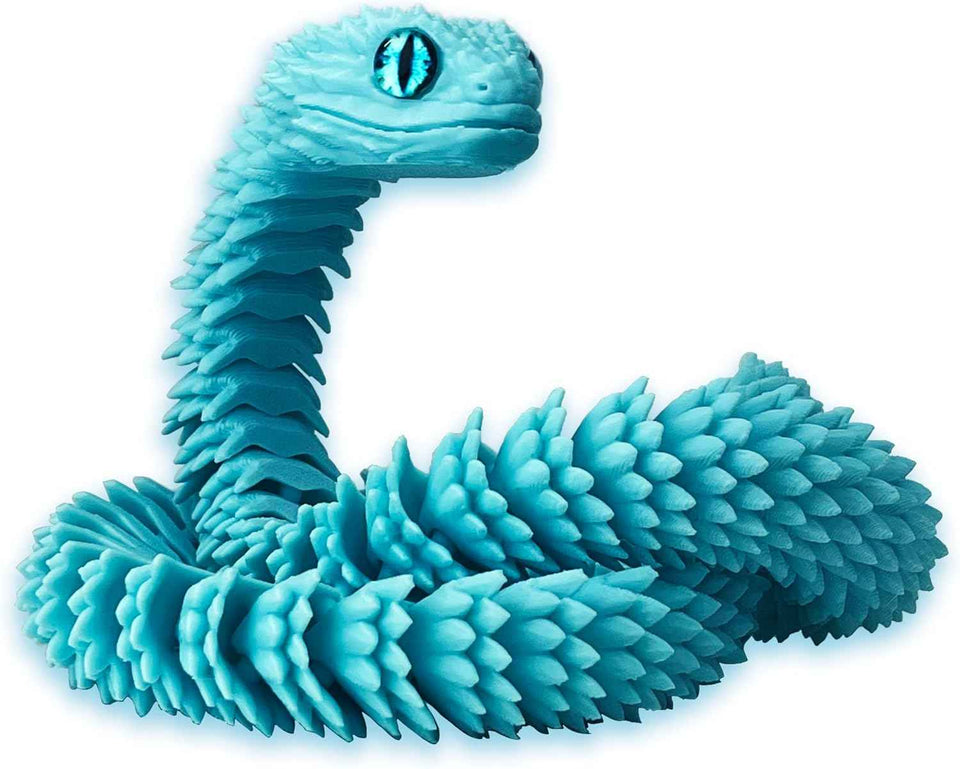 24in 3D Printed Snake Toys, Flexible 3D Printed Animal, Fidget ADHD Snake Toys, Perfect Desk Pet for Animal Collectors, Easter Basket Essentials, Easter Basket Stuffers