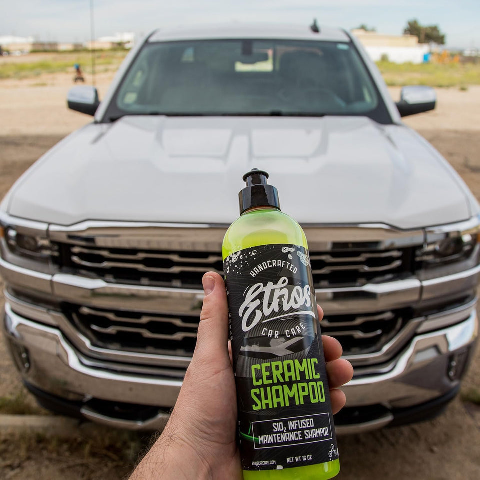 Ceramic Car Shampoo for Slick Car Wash - pH-Balanced Soap with Hydrophobic Protection - Enhances Coatings
