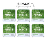 Simply Mints Natural Peppermint Breath Mints, 6 pack with 180 pieces, made with real peppermint oil and no artificial ingredients