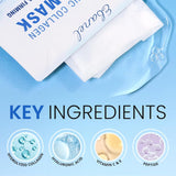Ebanel 10 pack collagen face mask with hyaluronic acid, vitamin c, and aloe for skin firming and anti aging
