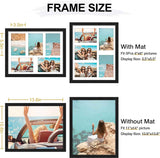Vittanly 11x14 Collage Picture Frame, Displays 5Pcs 4x6 Pictures with Mat or 1Pcs 11x14 without Mat for Wall Mounting, Picture Frames Collage Wall Decor in Black, 1 Pack