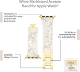 Anne Klein Women's Acetate Fashion Band for Apple Watch Secure, Adjustable, Apple Watch Band Replacement, Fits Most Wrists