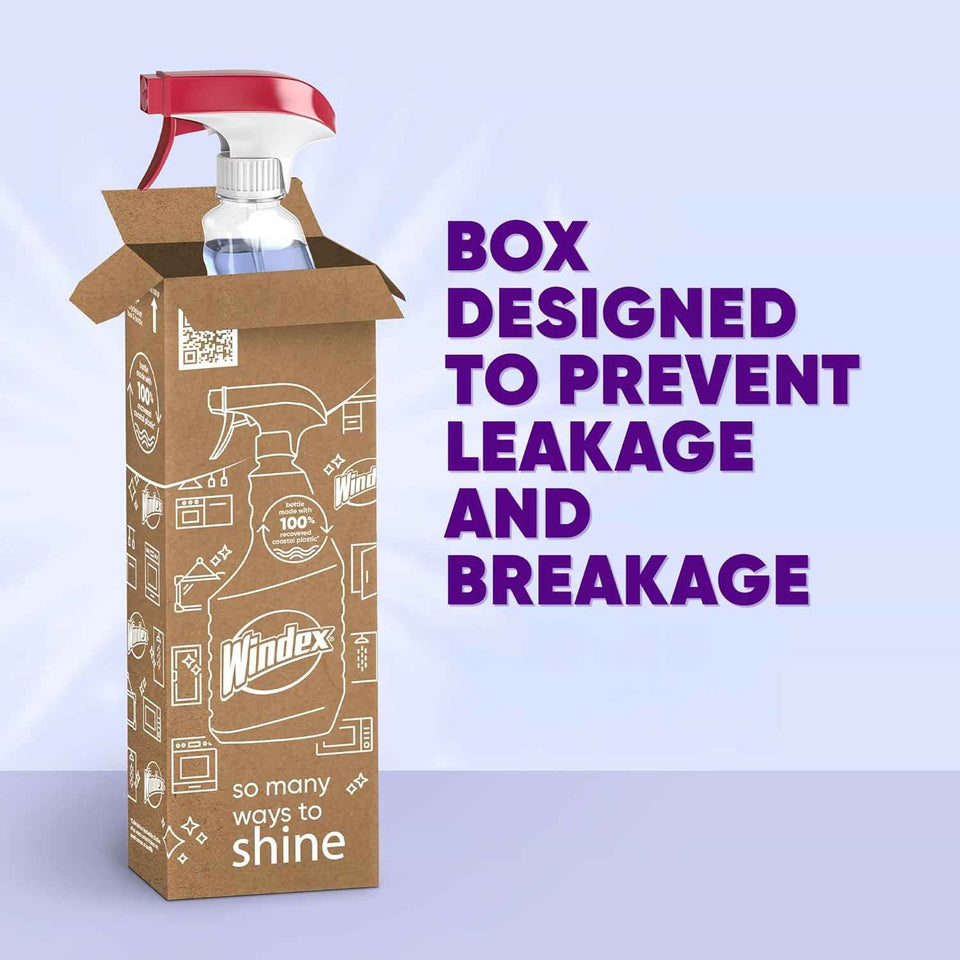 Windex Ammonia-Free Glass Cleaner Spray Bottle, Crystal Rain Scent, 23 Fl Oz