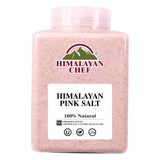 himalayan chef pink himalayan salt, fine grain, 5 lbs, plastic jar, pure, natural, kosher, non-gmo, mineral-rich
