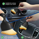 Car Interior Duster Detail Brush Cleaning Gel Kit with Soft Dash Vent Dusting Slime Putty Detailing Brushes for Auto, Truck, SUV, RV