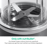 nutribullet Personal Blender, Shakes, Smoothies, Food Prep, and Frozen Blending, 24 Ounces, 600 Watt, Gray, NBR-0601WM