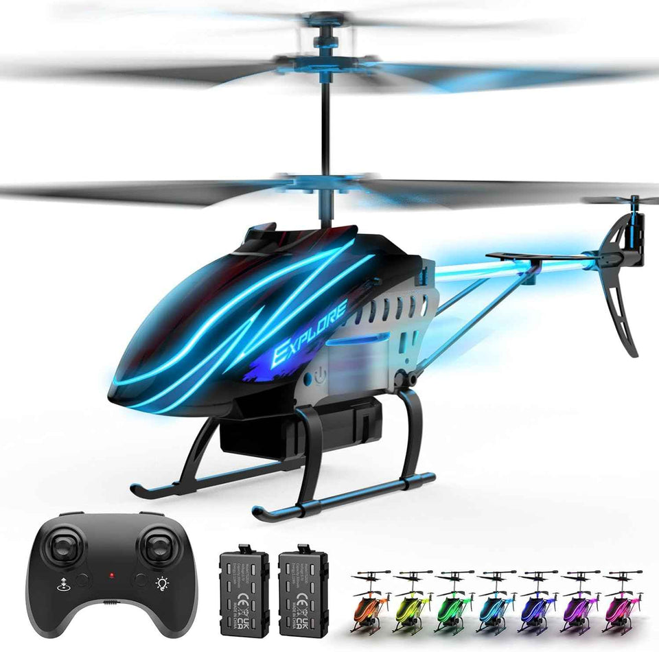 BUSSGO RC Helicopter 30Mins Flight, 7 LED Light Modes, Altitude Hold, RC Toys for Kids