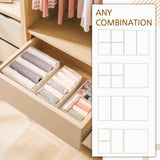 Criusia 15 Pack Drawer Organizer for Clothes, Foldable Dresser Dividers with 3 Sizes, Fabric Storage Bins – Beige