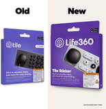 Life360 Tile Sticker - Small Bluetooth Tracker, Remote Finder and Item Locator for Bikes, Glasses and More. Both iOS and Android Compatible. Phone Finder. 1-Pack (Black)