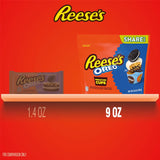 REESE'S OREO Miniatures Milk Chocolate and White Creme Peanut Butter Cups, Candy Share Pack, 9 oz