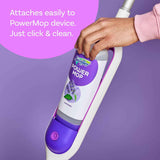 Swiffer power mop refill pack, 5 pads + lavender solution, for tile, vinyl, laminate, wood floors in home, bathroom, kitchen