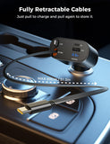 ‹ېUpgraded‹ÛÔ SUPERONE Retractable Car Charger 4 in 1, Fast Car Phone Charger with Cord 2.6ft, USB C and Apple Car Adapter, Compatible with iPhone 17 16 15/15 Pro Max/14/13/12/11, Galaxy, Pixel - Zynora