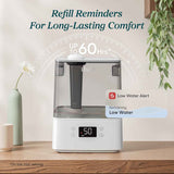 LEVOIT Humidifiers for Bedroom Large Room Home, (6L) Cool Mist Top Fill Essential Oil Diffuser for Baby & Plants, Smart App & Voice Control, Rapid Humidification & Auto Mode - Quiet Sleep Mode, Gray