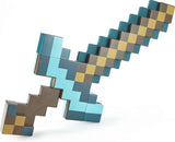 mattel minecraft transforming diamond sword & pick-axe kid-sized toy accessory for role-play