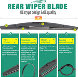 26" 22" 16" Windshield Wiper Blades Replacement for Honda Odyssey 2005-2023 2024 2025 Premium All Weather Front Rear Wipers Set - OEM Quality (Pack of 3)