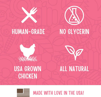 Full Moon Chicken Strips healthy all-natural dog treats, human grade, made in USA, 1.5 pound pack