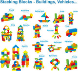 Pairez Toys Foam Building Blocks for Toddlers 2-4, 41 Pieces EVA Soft Stacking Blocks, Baby Bath Foam Toy Set, Early Learning Construction Toys & Gifts for Kids, Boys & Girls 18+ Months
