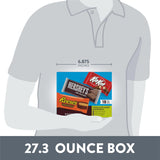 Hershey's assorted milk chocolate candy variety box 27.3 oz 18-count