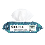 Honest Company Hypoallergenic Baby Wipes for Sensitive Skin, Fragrance-Free, 576 Count (6 Packs of 96)