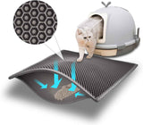 pieviev cat litter mat waterproof urine proof trapping mat 1 pack gray 24x15 inch