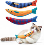Cat Toys with[5000mg A+Natural Catnip &Silvervine] [Baby Grade] Interactive Soft Chew Kicker Cat Toys for Indoor Cats & Kittens, [Crinkle &Bell] Fish Sound Toy, Drives Bored Cat Crazy with Fun