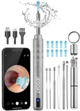 Jegoat Ear Wax Removal, Ear Wax Removal Tool Camera with 1296P HD Camera and 6 LED Lights, Ear Cleaner with 10 Ear Pick, Upgraded Ear Wax Removal Kit for iOS and Android, Black