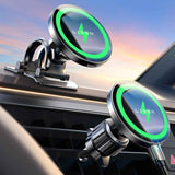 15w magsafe car mount charger for iphone 17-12, samsung, pixel - magnetic wireless cars charger