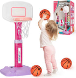 Toddler Basketball Hoop Indoor for Age 1-3, Adjustable Kids Basketball Hoops, Mini Basketball Hoop with 3 Balls for Outdoor Poolside, Birthday Christmas Sport Toys Gift for Baby Boys Girls Age 1 2 3 4