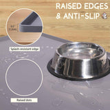 mateeylife silicone cat dog food mat waterproof anti-slip pet feeding placemat