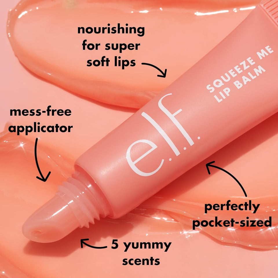 e.l.f. Squeeze Me Lip Balm, Moisturizing Lip Balm for A Sheer Tint of Color, Infused with Hyaluronic Acid, Vegan & Cruelty-Free