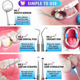 G.CATACC dental pick teeth cleaning tools, professional stainless steel tooth scraper, easy to use for adults and pets