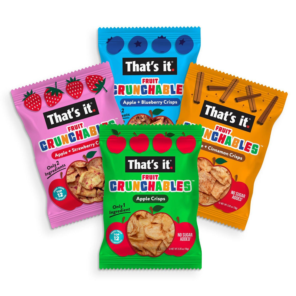 That's it. Fruit Crunchables Variety Pack, Fruit Snacks for Kids, 100% Fruit Crisps, Plant-Based, Non-GMO, Gluten-Free, No Sugar Added (16 Pack)