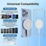 MagSafe Charger 2 Pack 15W Magnetic Wireless Charger Fast Charging Pad Compatible with iPhone 17/16/15/14/13/12 Series & AirPods 3/2/Pro Magnetic MagSafe Charging Pad with Dual Ports - Zynora