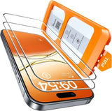 TOCOL for iPhone 17 Screen Protector 6.3 inch 9H Hardness Military Grade Shatterproof HD Tempered Glass for Full Coverage Protection 2 Pack